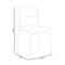 Fabulaxe Modern Plastic Dining Chair Open Back with Beech Wood Legs, Yellow, PK 4 QI004222.YL.4 - alternate 3
